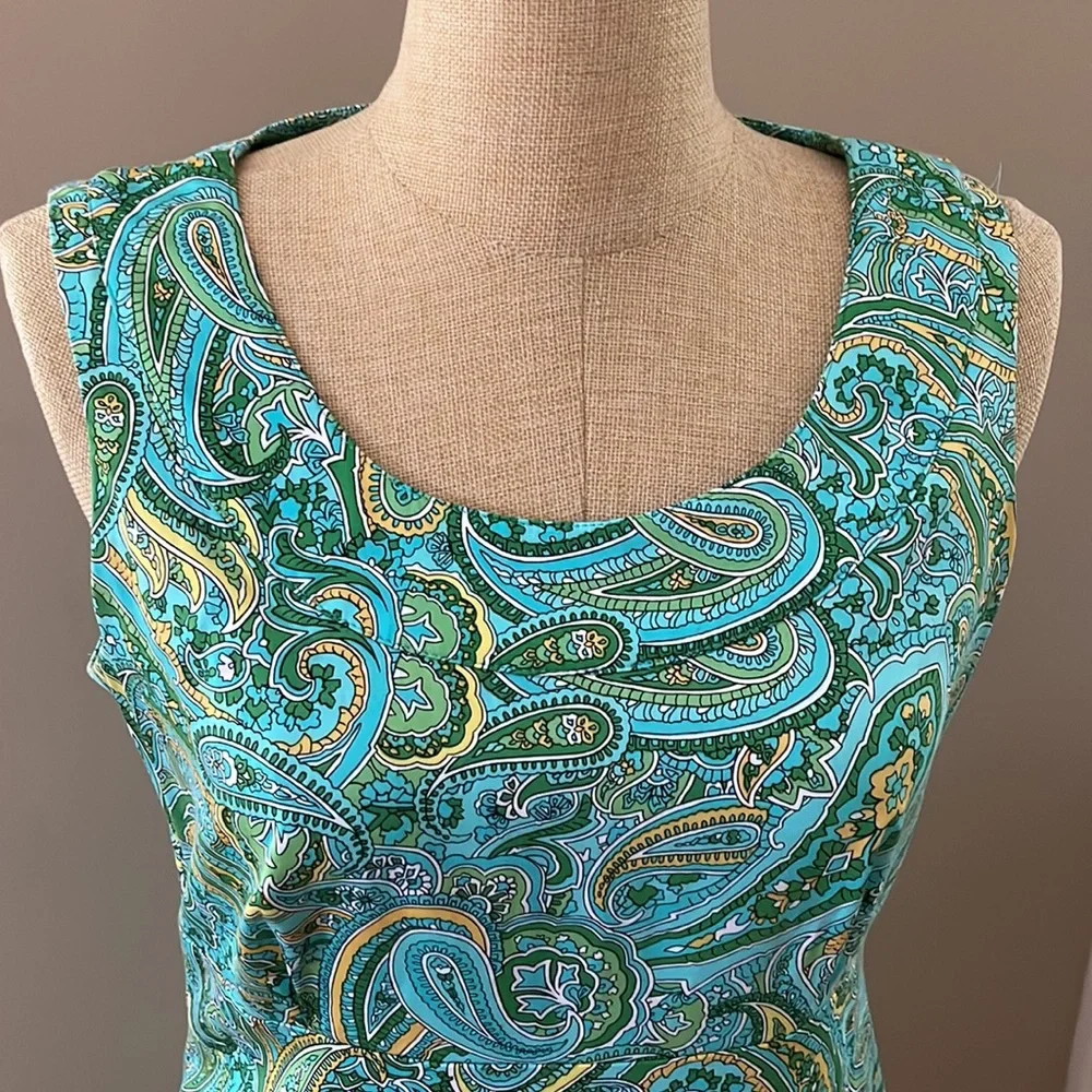 Jones New York Turquoise Paisley Dress - Picture 2 of 5